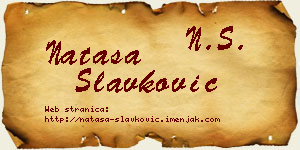 Nataša Slavković vizit kartica